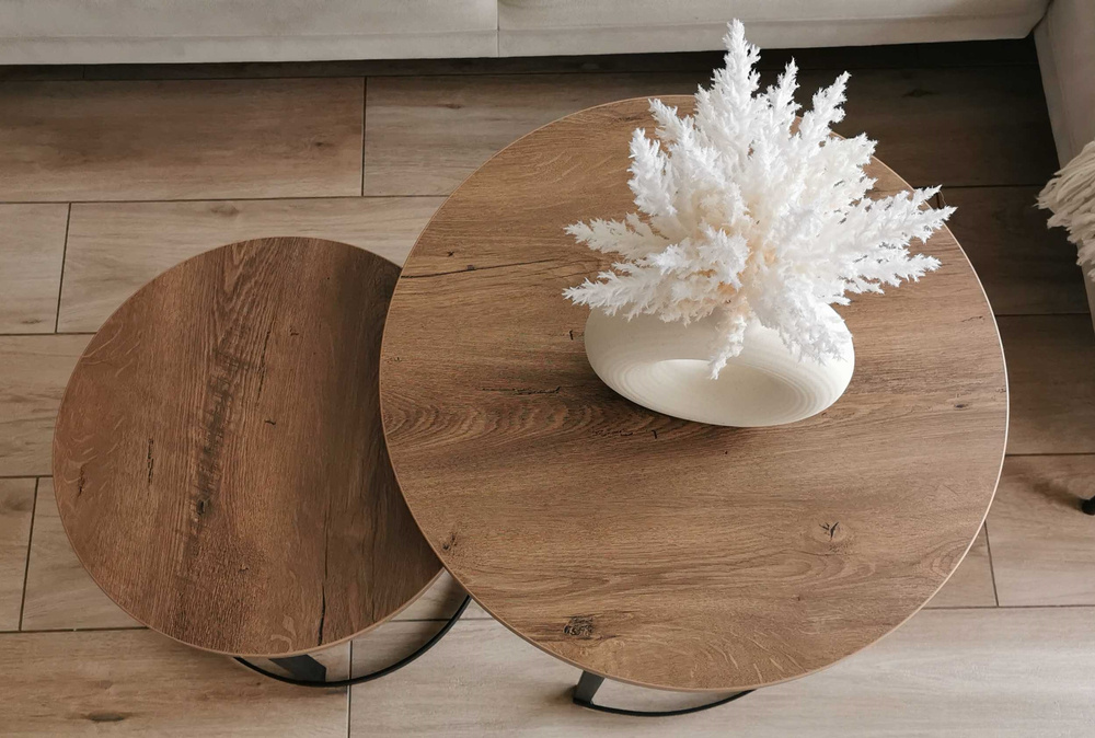 Runt salongbord 2in1