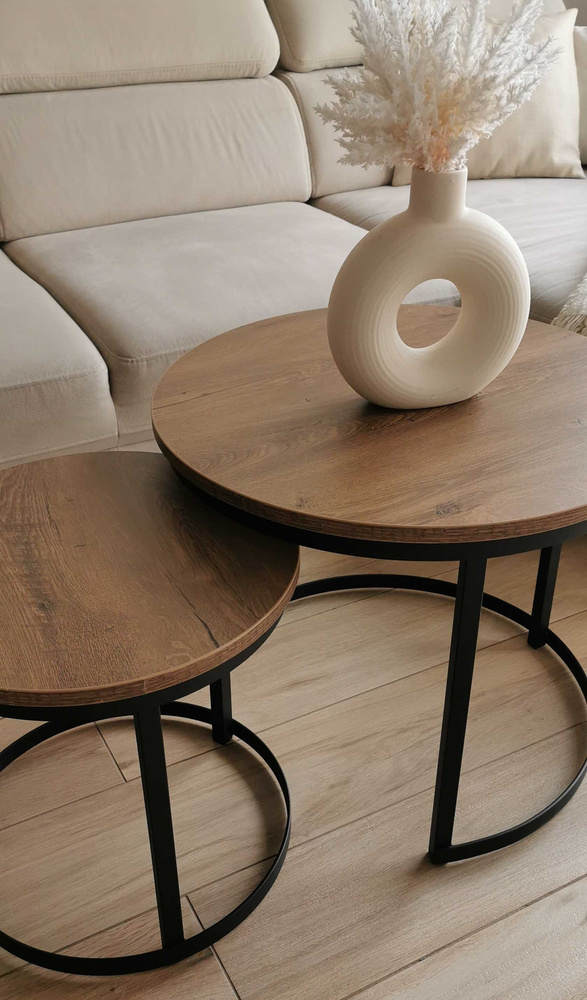 Runt salongbord 2in1