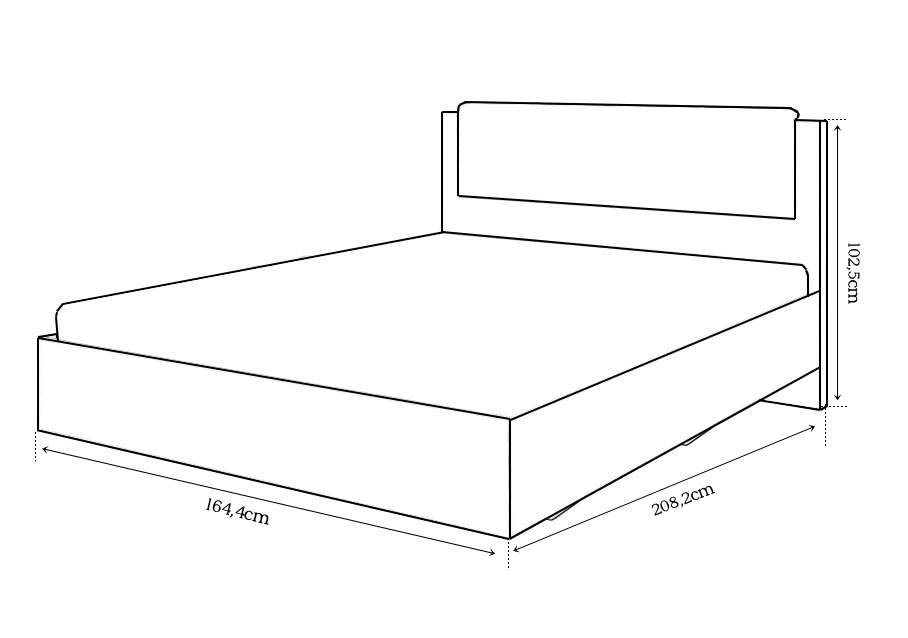 arden säng 160x200 med ram 
