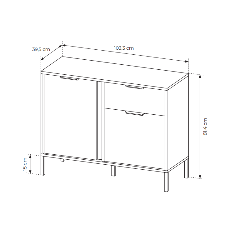 Komoda LARS 103 2d1s