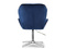 Velour fåtölj marinblå krom ben VELO-STATIC