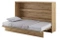 Sängskåp 120x200  med madrass led bokhyllor artisan ek Bed Concept BC-05
