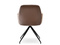 Brun ekologisk läderstol svarta ben CHIARA