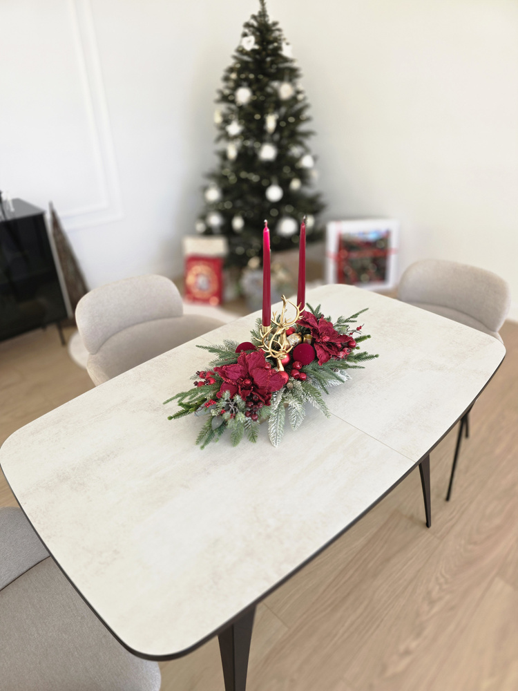 Ovalt fällbart bord 140-240 cm, svart/chromix ELISMA