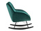 Velourfåtölj grön svarta ben COCO