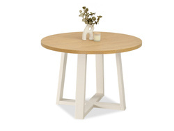 Hopfällbart runt bord 100-180 cm AZURRO