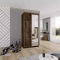 Garderob med skjutdörrar och spegel mörk ask TOP 23 PLUS - 100
