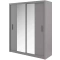 Garderob med spegel grå Idea ID-03