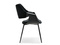 Velourstol svart sits, svarta ben RENZO