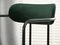 Velourstol gröna svarta ben MALAGA