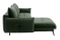 Grønn hjørnesofa med sovefunksjon höger VIGO