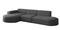 Grafitsoffa med schäslong ventre PARMA L