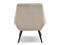 Velour fåtölj beige sand svart ben ZOTI