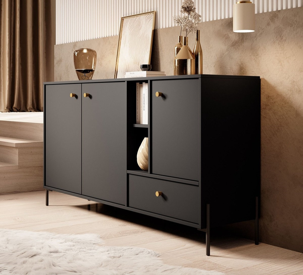 Byrå 156 cm antracit NOTTE