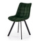 Velour matstol mörkgrön K332