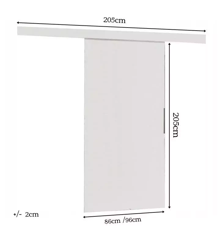 Skjutdörr 80 cm gold craft ek Malibu Plus