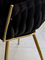 Svart sammet stol ROSEMRY GOLD