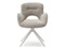 Beige snurrstol med armstöd grå ben MILET