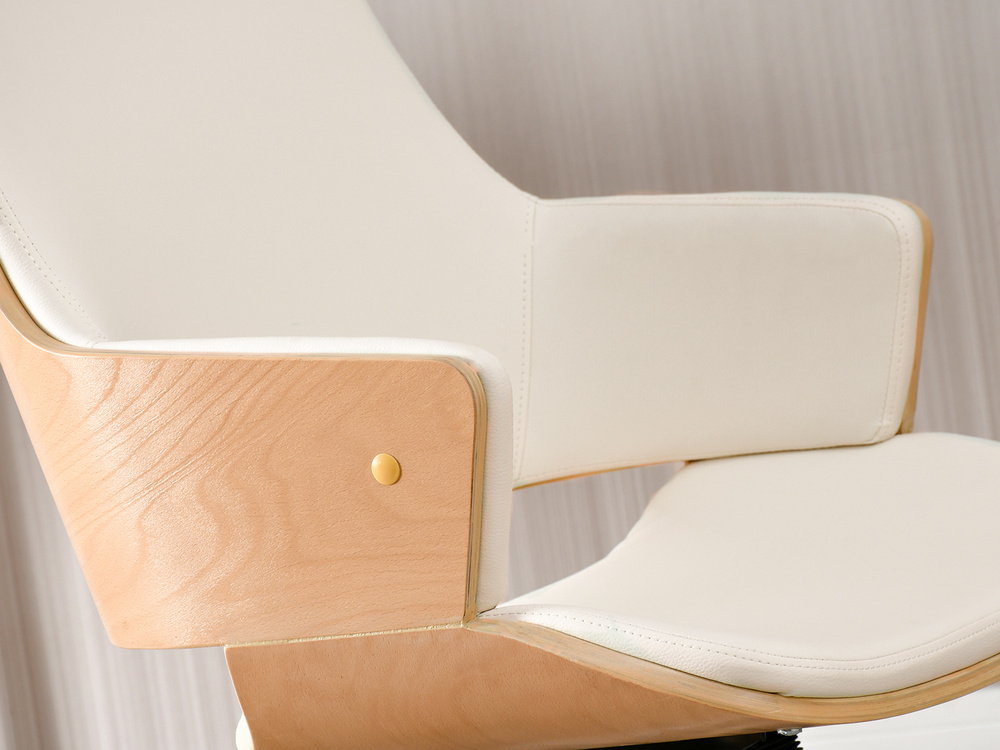 Kontorsfåtölj i bok med kromade ben OSCAR