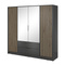 Garderob med spegel 200 grafit Nelly 4D