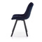 Velour matstol mörkblå K332