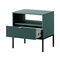 Grönt sängbord med svarta ben VOLARE