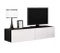 Hängande TV-bänk Vigo 140 cm svart/vit