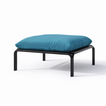 Liten trädgårdsbänk blå/ svart VELUCCI