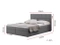 Kontinentalsäng med två förvaringsmöjligheter 200x200 mork grå Berlin