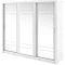 3-dörrars garderob med spegel vit ARTI 02