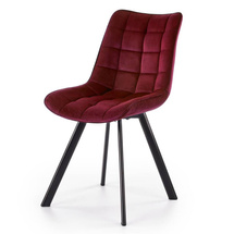 Velour matstol vinröd K332