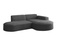 Liten soffa med rundade kanter grafit höger PARMA MINI