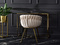 Velourstol beige guld ben ROSA