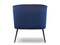 Fåtölj i velour marinblå svart ben ESTEL