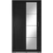 2-dörrars skjutdörrsgarderob med spegel svart ARTI 06