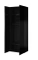 Svart högskåp 90 cm med överskåp PAFOS