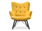Fåtölj gul svart ben DALTON