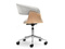 Kontorsfåtölj naturell ek, grå förkromade ben MANZA