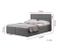 Kontinentalsäng med två förvaringsmöjligheter 140x200 mork grå Berlin
