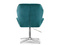 Fåtölj i turkos velour med kromade ben VELO-STATIC