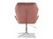 Velour fåtölj puderrosa krom ben VELO-STATIC