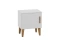 Sängbord med hylla vit KUBI