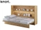 Sängskåp 120x200  med madrass led bokhyllor artisan ek Bed Concept BC-05