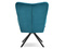 Fåtölj i turkos velour med svarta ben KIRA
