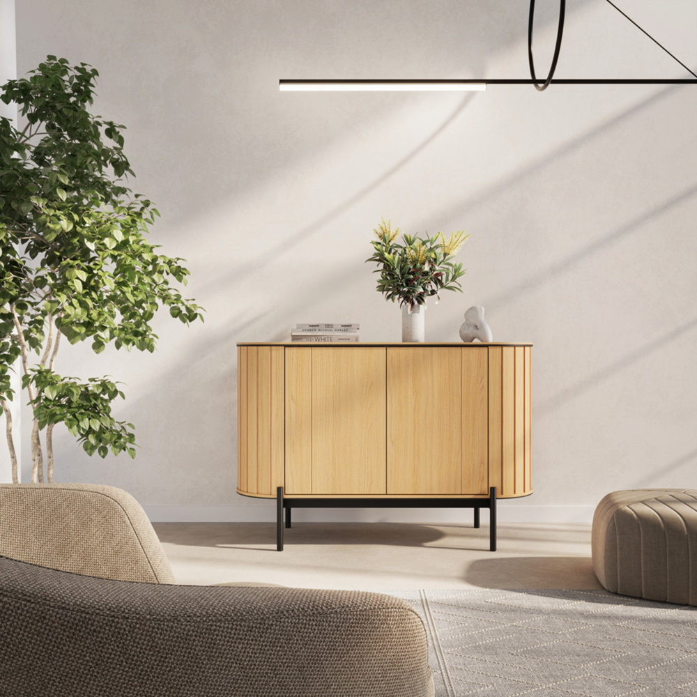 ROLLO låg kommod med två dörrar ek vincenza/eukalyptus