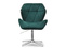 Velourfåtölj grönt kromben VELO-STATIC