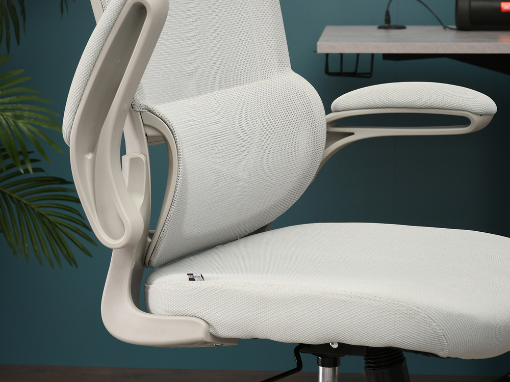 Kontorsfåtölj grå, grå ben BASTI