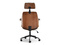 Kontorsfåtölj brun/valnöt svart ben FRANK