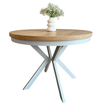 Runt matbord 120-200 cm EDWARD ek hickory/kashmir