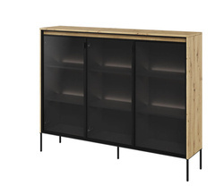 Skänk med glasdörrar, ek artisan TREND